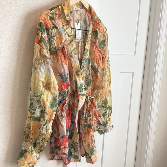 Pilcro Long-Sleeve Wrap Tunic Blouse Anthropologie - Picture 6 of 15